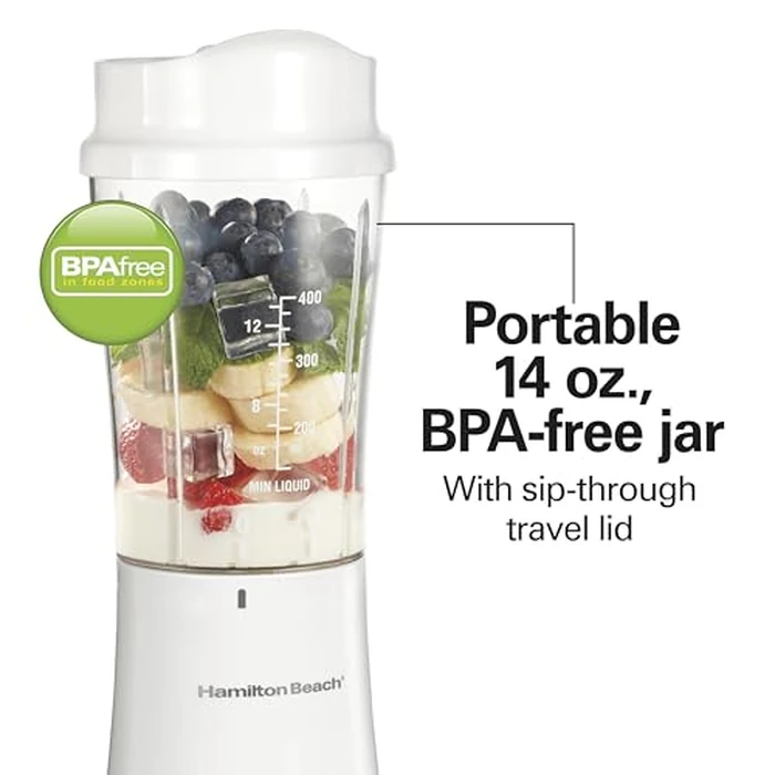 Hamilton Beach 51101V Personal Blender with Travel Lid, White by Hamilton Beach - Image 7