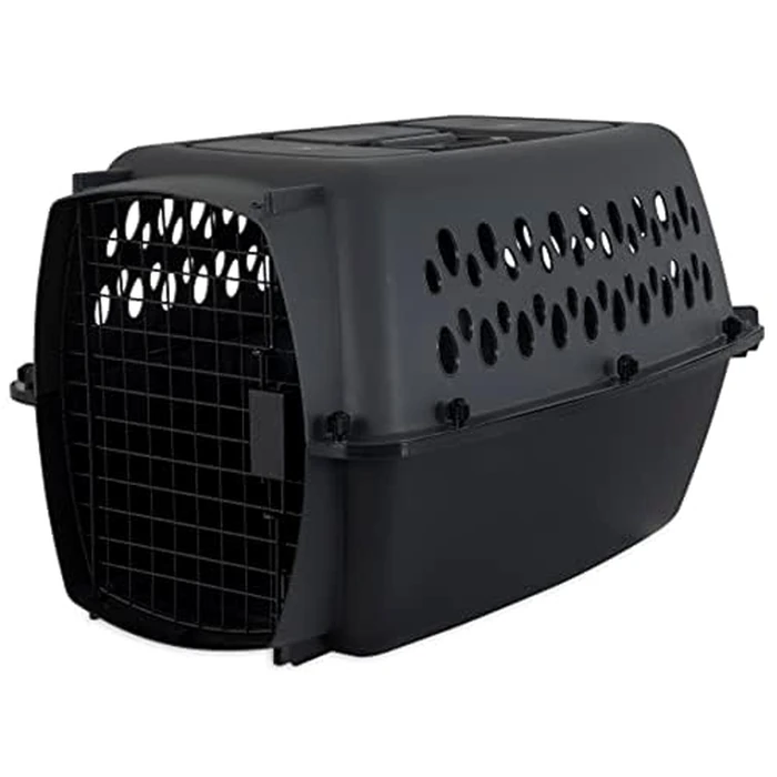 Petmate Pet Porter Dog Kennel 24", Dark Gray & Black, for Pets 15-20lbs by Petmate - Image 1