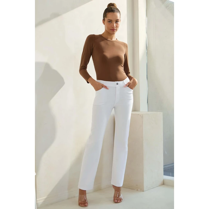 Prolific Health Women's Jean Denim Look Jeggings Straight Leg Many Colors Spandex Leggings Pants S-XXXL (X-Large, White) by Prolific Health - Image 4