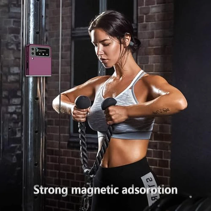 ZHOZEXIN Compatible with Samsung Galaxy Z Flip 4 Case, Magnetic Hinge Protection Shockproof Matte PC with Non-Slip Grip Protective Cover for Samsung Galaxy Z Flip 4 5G (Purple) by ZHOZEXIN - Image 6