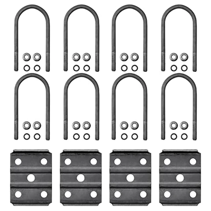 SPARKWHIZ Trailer U Bolt Kit, 5-1/2 inch U Bolt for 3,500 lb Trailer Axle, 2-3/8" Round Axle, 1/2” Diameter, 2" Thread Pitch, 2 Pack by SPARKWHIZ - Used - Very Good condition