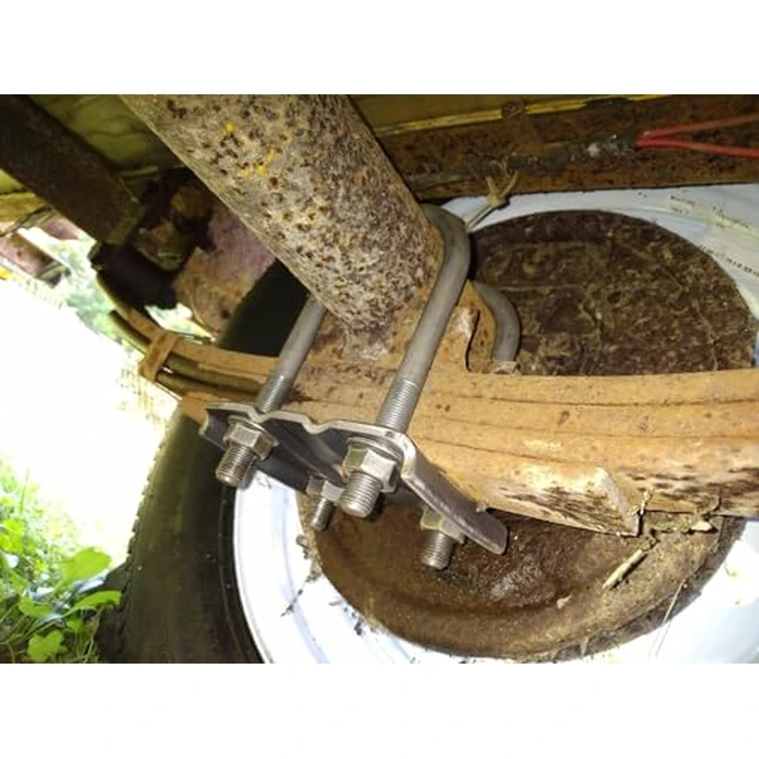 SPARKWHIZ Trailer U Bolt Kit, 5-1/2 inch U Bolt for 3,500 lb Trailer Axle, 2-3/8" Round Axle, 1/2” Diameter, 2" Thread Pitch, 2 Pack by SPARKWHIZ - Image 8