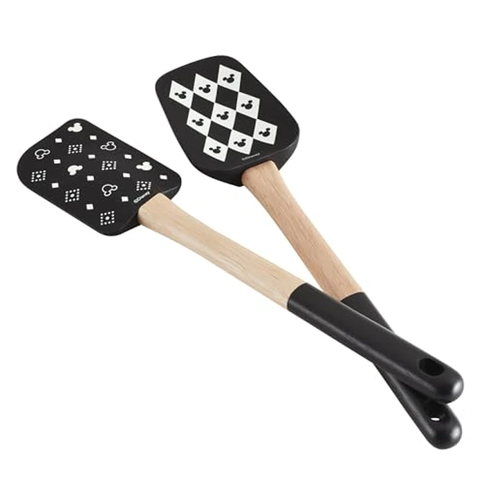Disney Home Monochrome Spatula and Spoonula Set, 2 Piece - Black by Disney - Image 1