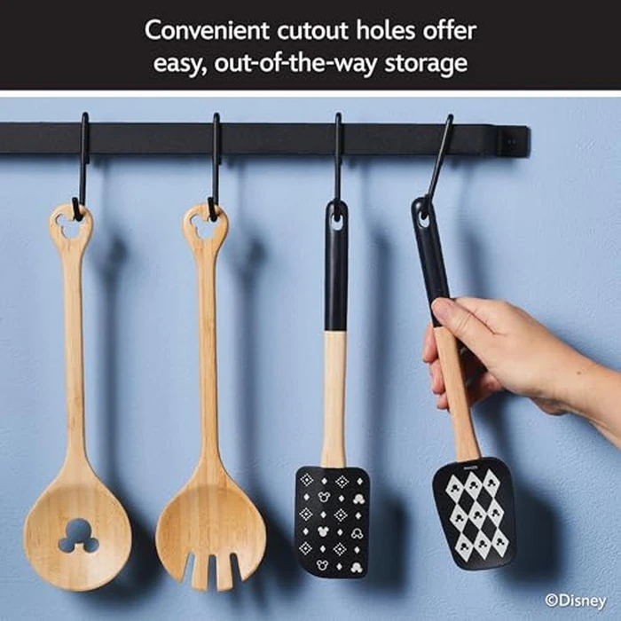 Disney Home Monochrome Spatula and Spoonula Set, 2 Piece - Black by Disney - Image 5