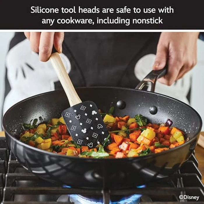 Disney Home Monochrome Spatula and Spoonula Set, 2 Piece - Black by Disney - Image 6