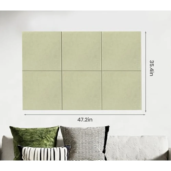 Large Cork Board Alternative 36" X 24" Bulletin Board - 6 Pack Removable Felt Wall Tiles with 20 pushpins, Large Cork Boards for Walls Cork Board for Office Pin Board Tack Board - Sage by Hrrtyueg - Image 7