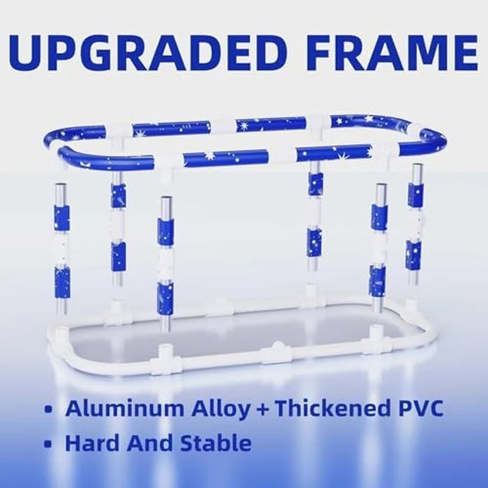 Portable Bathtub, 47“ Foldable Bathtub-Installation Free, 7 Layers Thicken with Metal Support, Therapy Tub for Shower Stall Fold Up Soaking Bath Tub, Hot SPA, Ice (Classic Star EA6) by Kiseely - Image 2