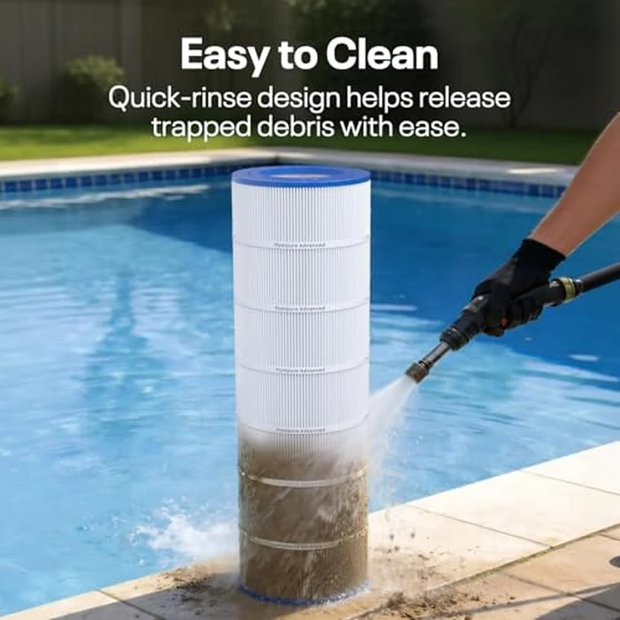 POOLPURE PLF150A Pool Filter Replaces Pentair CC150, CCRP150, PAP150, Ultral-C4, PP-C4, PP-C4-M, Unicel C-9415, R173216, 59054300, Filbur FC-0687, 160317, 160355, 160352, L x OD: 31 1/8" x10 1/16" by POOLPURE - Image 7