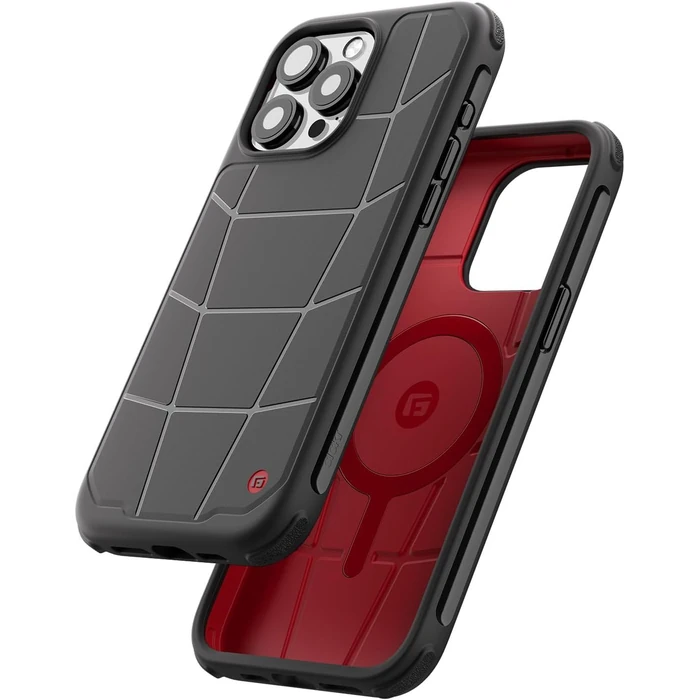Clckr G-Form Force Phone Case with MagSafe for iPhone 15 Pro Max - Black/Red by Clckr - Refurbished - Premium condition