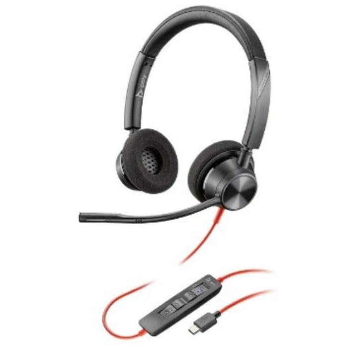 Poly com Blackwire 3320 USB-C (BW3320) Headphones - Black by Poly - Refurbished - Excellent condition - US$96.49