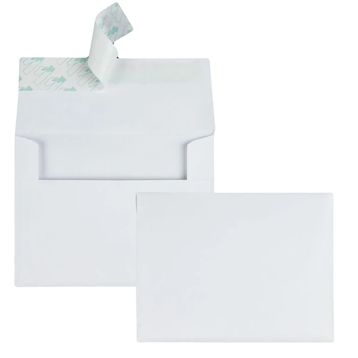 Quality Park Envelopes, A2 Invitation, Self-Seal Closure, Quarter-Fold, 4-3/8" x 5-3/4", 24 lb White Wove, Ideal for Invitations, Photos, Wedding Announcements, RSVPs, 100-Pack by Quality Park - Used - Good condition