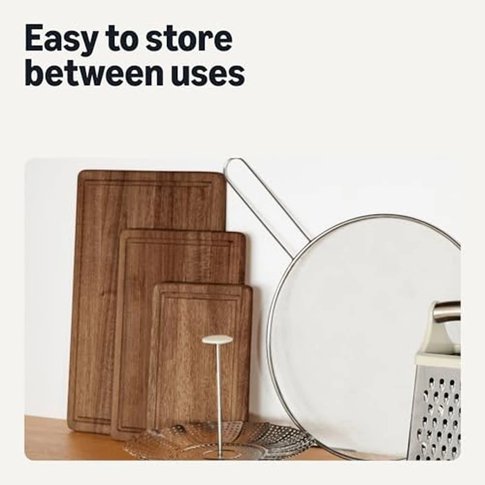 Amazon Basics Wooden Chopping Boards, 3-Piece Set, Acacia Wood, Pre-Oiled with Juice Groove by Amazon Basics - Image 5