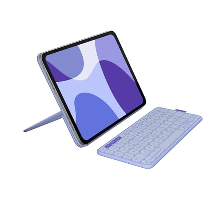 Logitech Flip Folio, Keyboard Case for iPad Pro 11-inch (M4 & M5) & iPad Air 11-inch (M2, M3 & M4)(5th Gen) - Protective & Stowable Bluetooth Keyboard Case, Multi-Device - Lilac by Logitech - Used - Like New condition