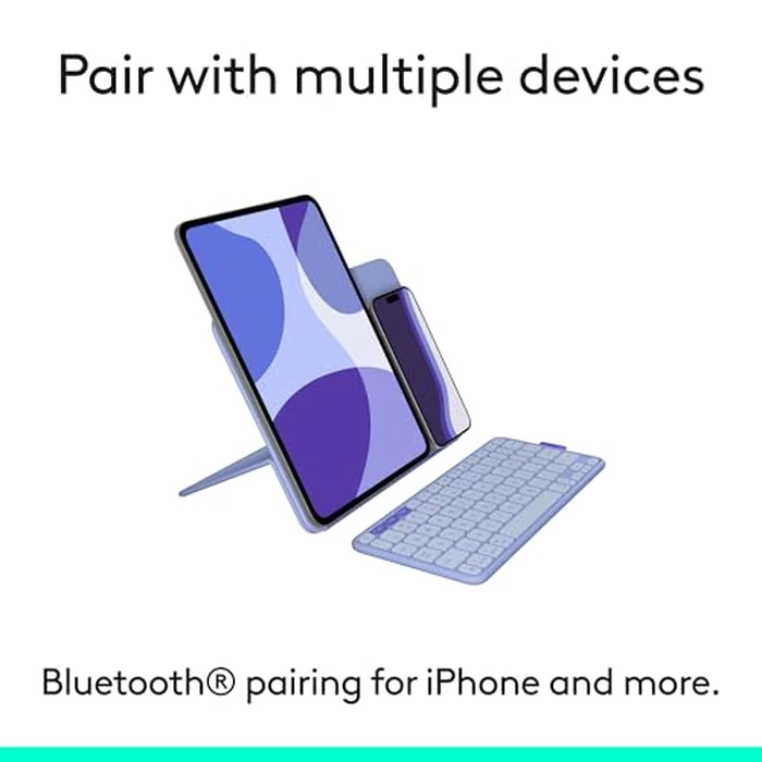 Logitech Flip Folio, Keyboard Case for iPad Pro 11-inch (M4 & M5) & iPad Air 11-inch (M2, M3 & M4)(5th Gen) - Protective & Stowable Bluetooth Keyboard Case, Multi-Device - Lilac by Logitech - Image 7