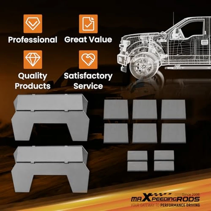 maXpeedingrods 6-9” C-notch Rear Frame for Chevy Silverado/GMC Sierra 1500 1999-2007, Weld-on Lowering Kit by maXpeedingrods - Image 5