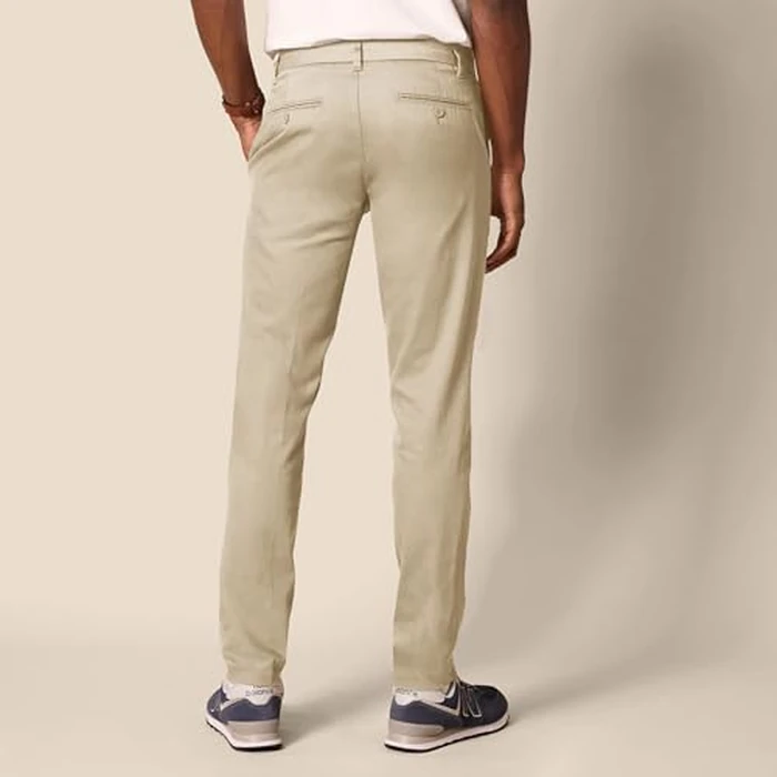 Amazon Essentials Men's Slim-Fit Wrinkle-Resistant Flat-Front Stretch Chino Pant, Tan, 36W x 28L by Amazon Essentials - Used - Like New condition