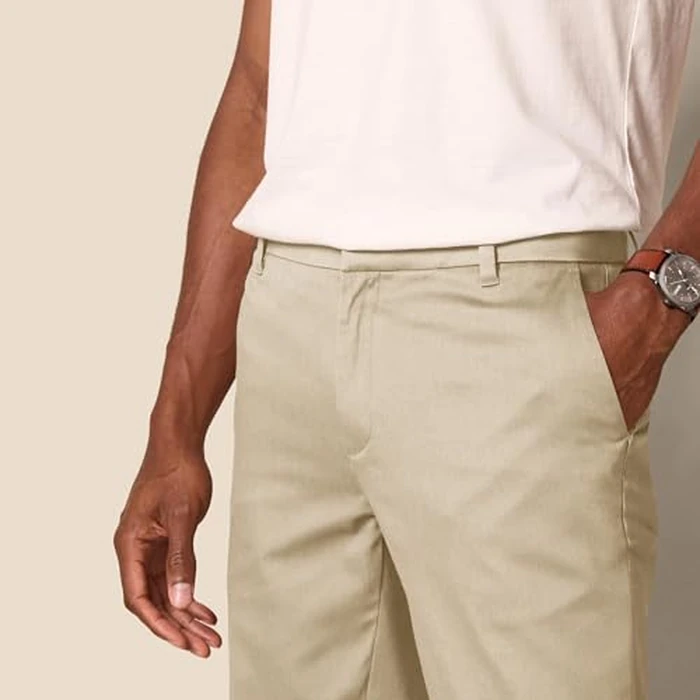 Amazon Essentials Men's Slim-Fit Wrinkle-Resistant Flat-Front Stretch Chino Pant, Tan, 36W x 28L by Amazon Essentials - Image 2