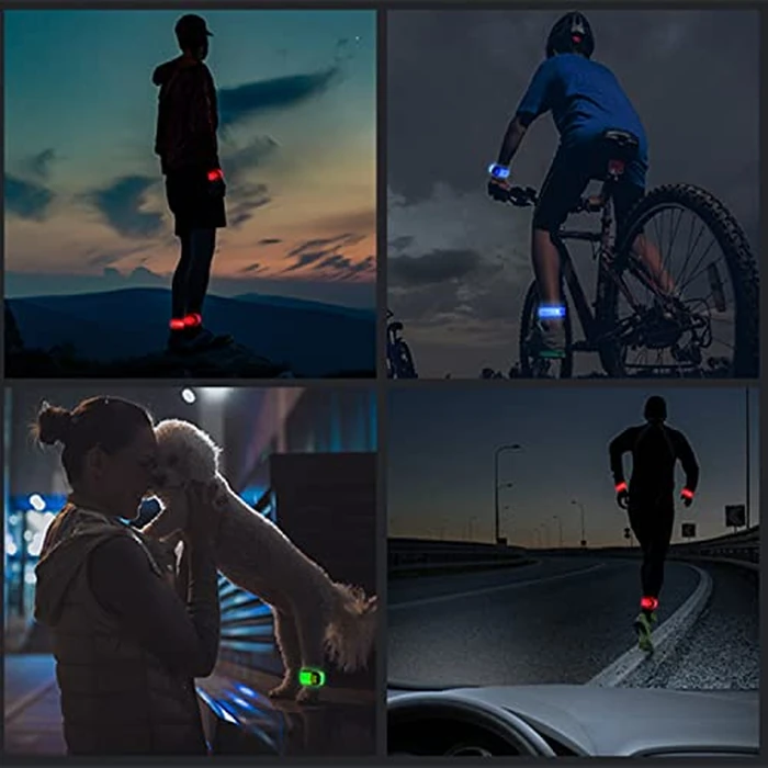 Simket Reflective LED Armband Rechargeable for Running(2 Pack), Running Lights for Runners, Running Lights, High Visibility Reflective Running Gear Adjustable Light Up Arm Bands for Men Women Kids by Simket - Image 7