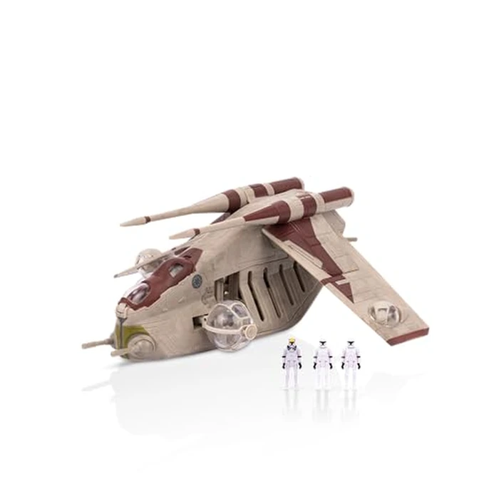 Star Wars Micro Galaxy Squadron Republic Attack Force Bundle Set - Deluxe Battle Pack with Five Vehicles Nine 1-Inch Micro Figure Accessories by Jazwares - Image 5