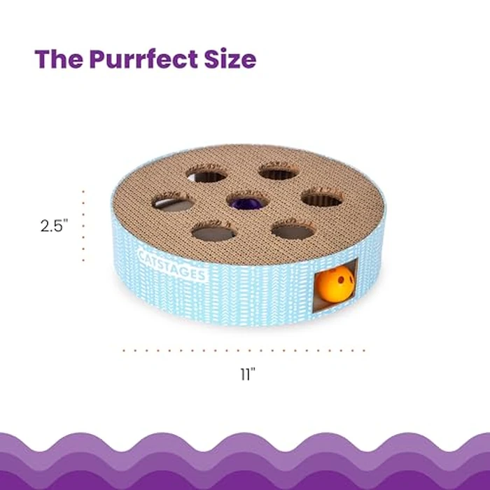 Catstages Scratch N' Hunt Interactive Cat Puzzle Toy with Scratcher Corrugate for Nail Care, Engages Hunting Instincts by Catstages - Image 5