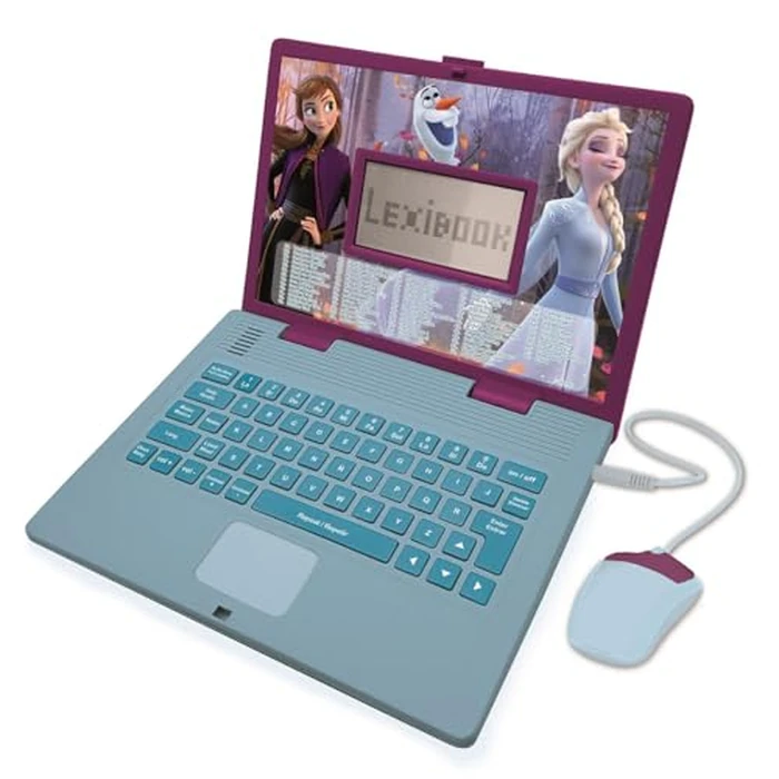 LEXiBOOK Disney Frozen 2 - Educational and Bilingual Laptop Spanish/English - Girls Toy with 124 Activities to Learn, Play Games and Music with Elsa & Anna - Blue/Purple, JC598FZi2 by LEXiBOOK - Image 2