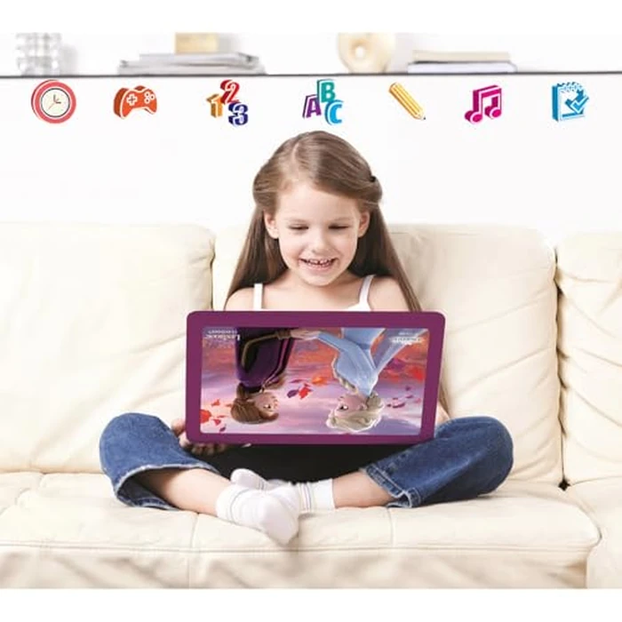 LEXiBOOK Disney Frozen 2 - Educational and Bilingual Laptop Spanish/English - Girls Toy with 124 Activities to Learn, Play Games and Music with Elsa & Anna - Blue/Purple, JC598FZi2 by LEXiBOOK - Image 6