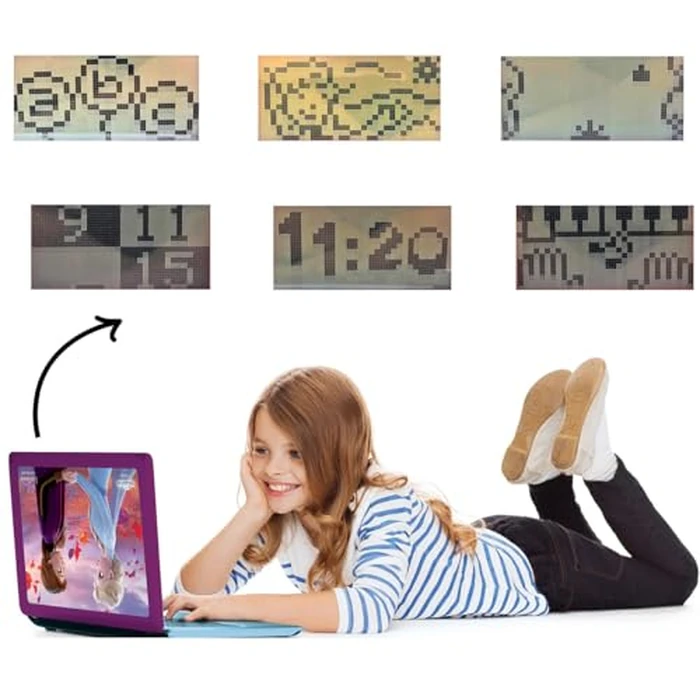 LEXiBOOK Disney Frozen 2 - Educational and Bilingual Laptop Spanish/English - Girls Toy with 124 Activities to Learn, Play Games and Music with Elsa & Anna - Blue/Purple, JC598FZi2 by LEXiBOOK - Image 7