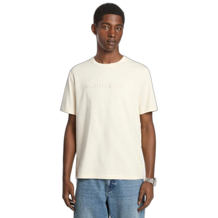 Michael Kors Men's Tufted Logo T-Shirt, Bone, M by Michael Kors - Image 1