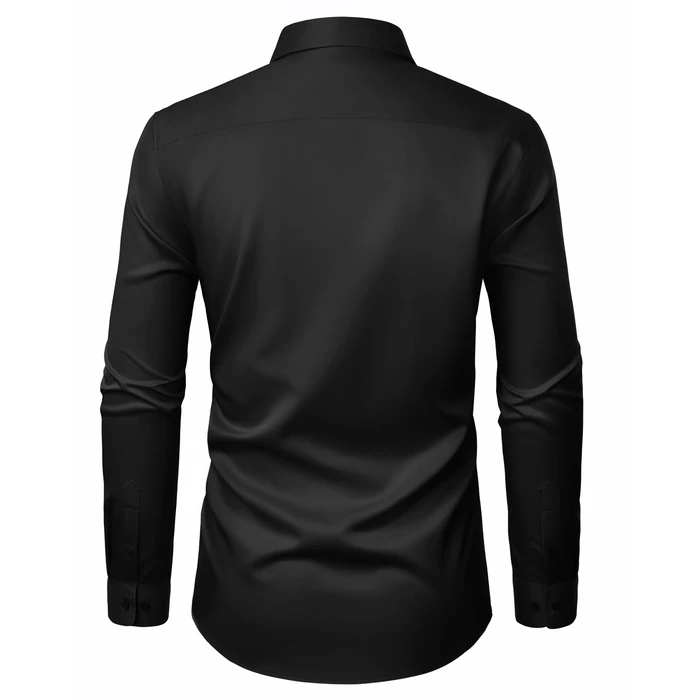 J.VER Black Button Up Shirt Men Stretch Stain Shield Long Sleeve Dress Shirt Wrinkle Resistant Business Formal Shirt with Pocket Large by J.VER - Image 5