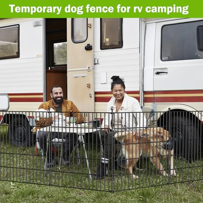 10 Panels No Dig Decorative Outdoor Garden Fence for Yard, 24 in(H) X 20 ft(L) Animal Barrier Fencing Rustproof Metal Wire Panel Border for Dog, Rabbits, and Patio Temporary Ground Stakes by jinligogo - Image 7