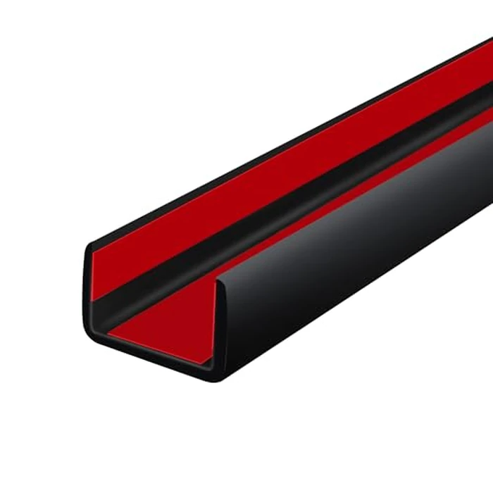 Rubber Edge Trim, Self Adhesive U Channel Edge Trim, Big Size U Shaped Trim, Edge Banding for Plywood, Woods, Shelf, Cabinet, Countertop, Size 3/4", Length 20Ft, Black by Protalwell - Used - Like New condition - US$28.72