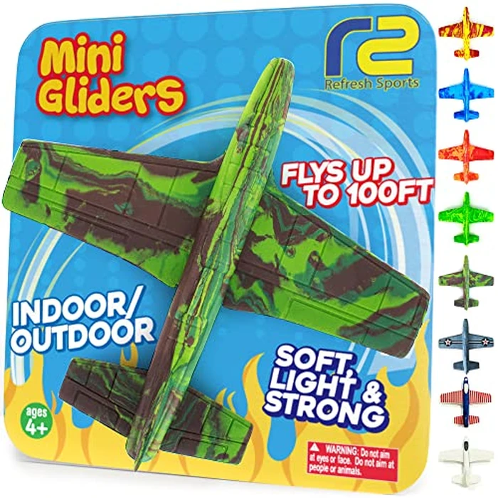 Stocking Stuffer Gifts For Boys&Girls: Foam Airplane Toy Glider Plane Styrofoam Airplanes for Kids. Launcher Air Planes Outdoor Army Toys. Military Gliders Game & Stocking Stuffers for All Ages by Refresh Sports - Used - Like New condition - US$7.61