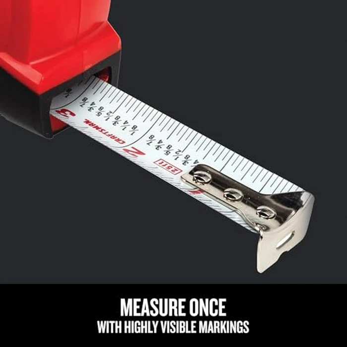 CRAFTSMAN 25-Ft Tape Measure with Fraction Markings, Retractable, Self-Locking Blade (CMHT37225) by CRAFTSMAN - Image 4