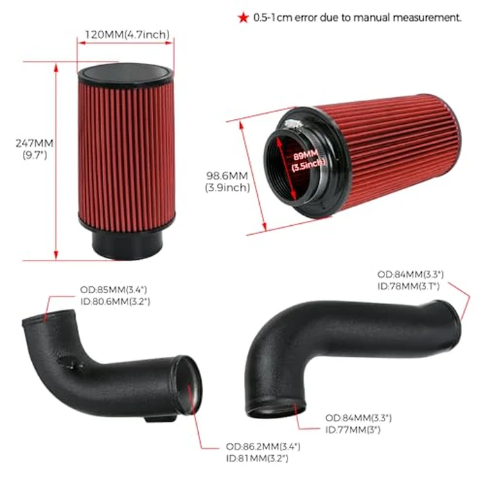 PTNHZ Cold Air Intake Kit w/Filter & Heat Shield Compatible With BMW 2012-2016 228i 320i 328i 420i 428i F22 F30 F32 by PTNHZ - Image 4