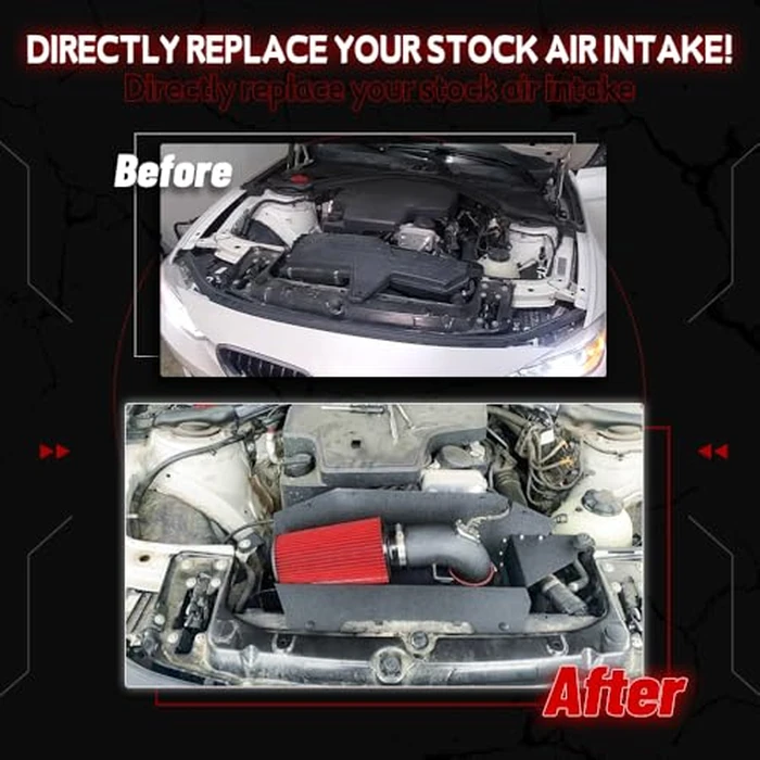 PTNHZ Cold Air Intake Kit w/Filter & Heat Shield Compatible With BMW 2012-2016 228i 320i 328i 420i 428i F22 F30 F32 by PTNHZ - Image 5