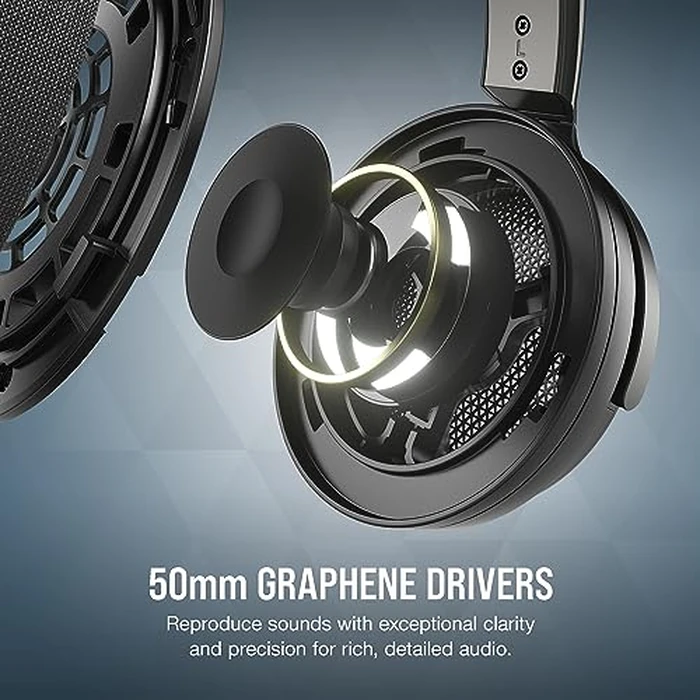 CORSAIR Virtuoso PRO Wired Open Back Gaming Headset - Detachable Uni-Directional Microphone - 50mm Graphene Drivers - 20Hz-40 kHz Frequency Response - Carbon by Corsair - Image 4