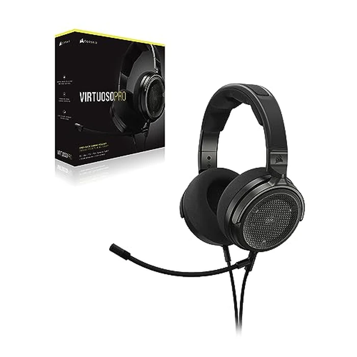 CORSAIR Virtuoso PRO Wired Open Back Gaming Headset - Detachable Uni-Directional Microphone - 50mm Graphene Drivers - 20Hz-40 kHz Frequency Response - Carbon by Corsair - Image 7