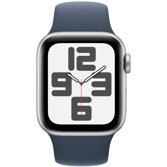 Apple Watch SE 2nd Gen (2022) (Cellular + GPS) - 32GB - 44mm - Silver Aluminum Case with Storm Blue Rubber Sport Band - Medium/Large Size by Apple - Refurbished - Excellent condition - US$136.95