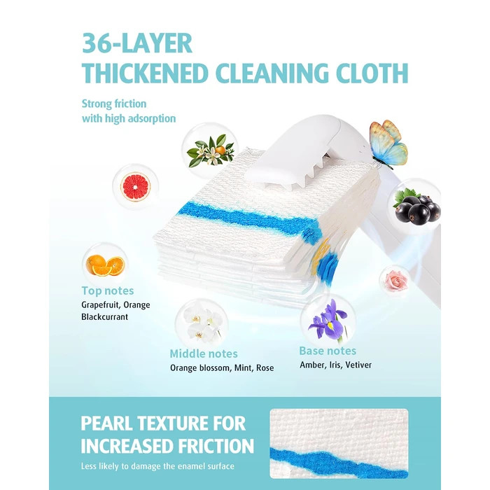 AIR U+ Flushable Toilet Wand Refills, 48 Count Disposable Toilet Brush Refill Pads for Toilet Bowl and Bathroom, Toilet Brush Accessories (Only Refills) by AIR U+ - Image 4