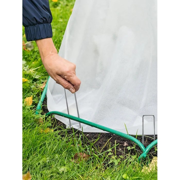 GROWNEER 200 Pack Landscape Staples 6 Inch 11 Gauge Heavy Duty Hot-Dip Galvanized Steel Garden Stakes U-Shaped Weed Barrier Spikes Metal Ground Pins for Lawn and Yard Landscaping by GROWNEER - Image 8