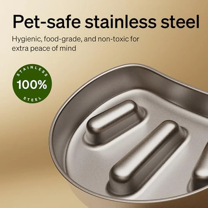 PETLIBRO Slow Feeder Bowl for Small Dogs & Cats, 1.125 Cup- Anti-Gulp Stainless Steel Dog & Cat Bowl, Helps Reduce Risk of Bloat, Dishwasher Safe - Compatible with PETLIBRO Camera Automatic Feeder by PETLIBRO - Image 5