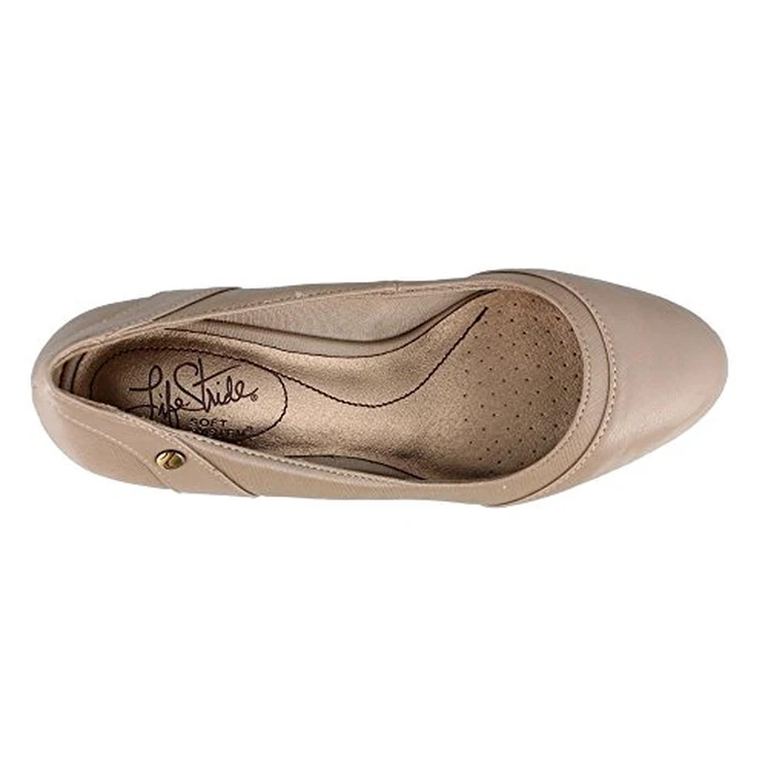 LifeStride Women's Dreams Wedge Pump, Stone, 10 N US by LifeStride - Image 3