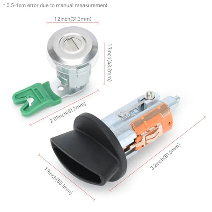 Ignition Switch Door Lock Cylinder Compatible with Keys Fit for Ford E150 E250 E350 Econoline Van 1997-2020 Replace LC6177 703369 597638 by Generic - Image 2