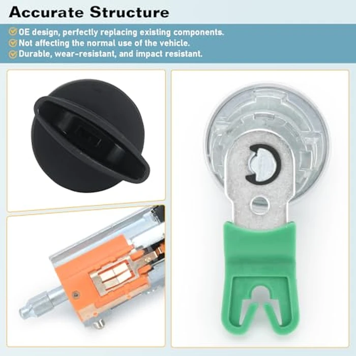 Ignition Switch Door Lock Cylinder Compatible with Keys Fit for Ford E150 E250 E350 Econoline Van 1997-2020 Replace LC6177 703369 597638 by Generic - Image 3