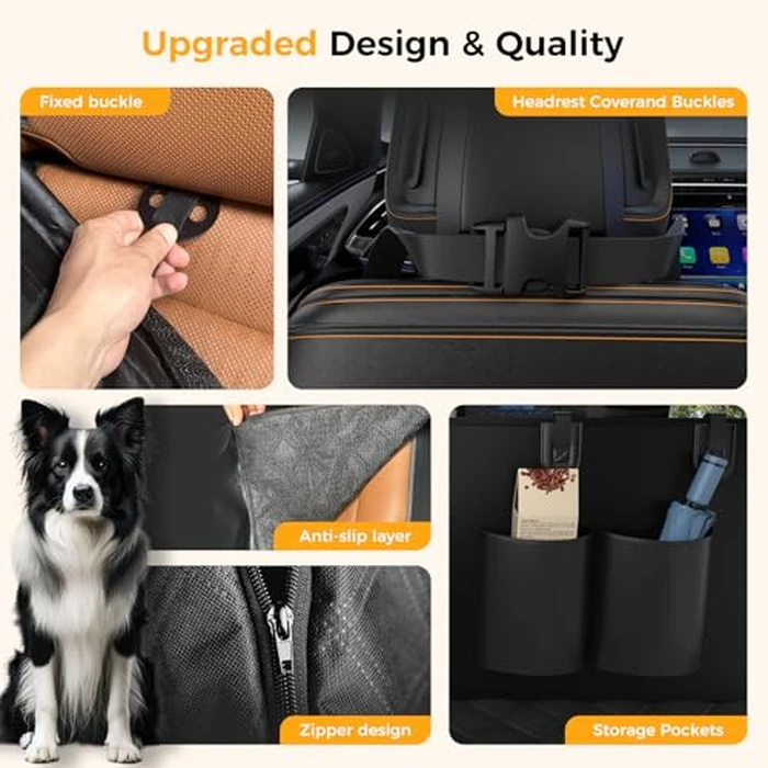 Dog Car Seat Cover,100% Waterproof Scratch Proof Nonslip Seat Cover,600D Heavy Duty Scratch Durable Soft with Side Cover Dog Hammock for Cars Trucks and SUVs by Elouta - Image 5