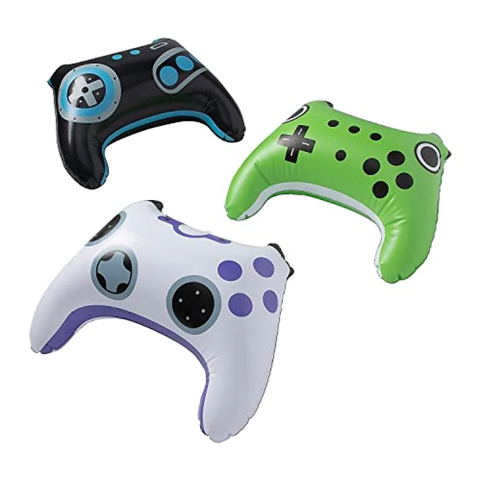Fun Express Inflatable Gamer Controllers 12 Pack - Video Game Party Favors for Kids Birthday Decorations | Gaming Theme Party Supplies & Prizes | Boys Gamer Birthday Party Decor & Favor Ideas by Fun Express - Used - Like New condition - US$16.10