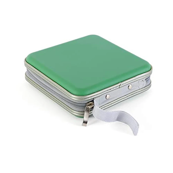 BoPaBeBo Hard Plastic CD Holder, Study CD Case for 32 Capacity Disc Collection, DVD Storage for TVs Series or Kids Games, Movies and Cartoon Collection (Green) by BoPaBeBo - Used - Like New condition