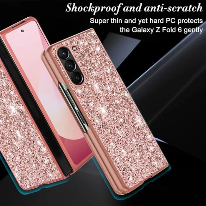 for Samsung Z Fold 6 Case Glitter Slim Sparkle Diamond TPU Bumper Full Body Shockproof Protection for Samsung Galaxy Z Fold6 Phone Case Women Girls Soft Cover 5G by Gotivi - Image 4