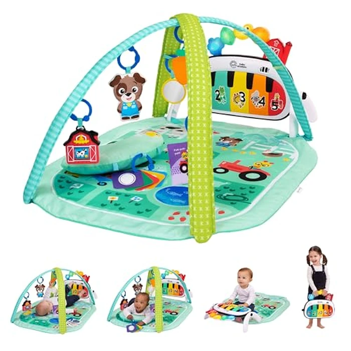 Baby Einstein Farm Explorers 4-in-1 Kickin’ Tunes Musical Meadow Music & Language Discovery Gym, Ages 0 Months and Up by Baby Einstein - Used - Very Good condition - CA$49.18