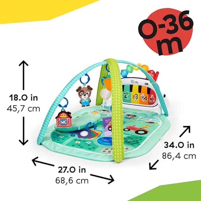 Baby Einstein Farm Explorers 4-in-1 Kickin’ Tunes Musical Meadow Music & Language Discovery Gym, Ages 0 Months and Up by Baby Einstein - Image 2